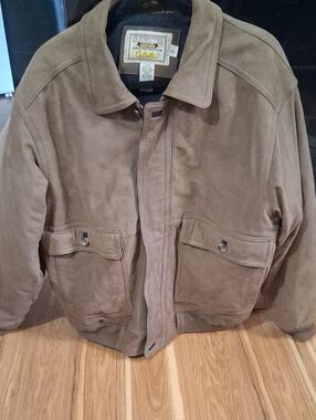 Cabela's Brown Suede Field Jacket - Men's Military Style